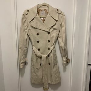 Tan trench coat